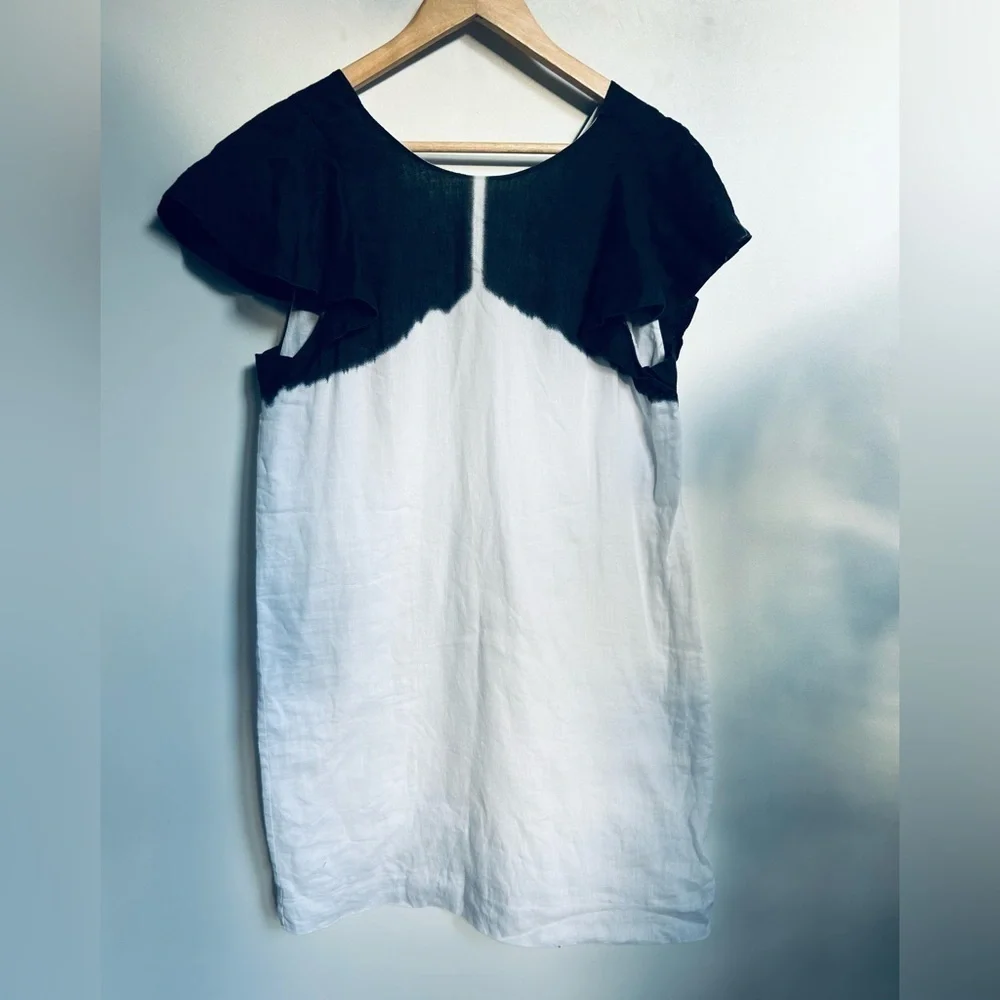 J. CREW 100% linen dip dyed dress size small womens casual party light